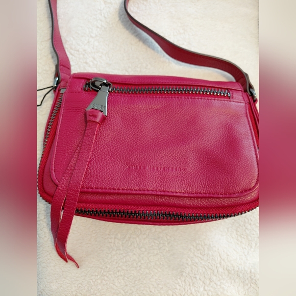 Aimee Kestenberg leather mini crossbody Red with gunmetal hardware. Nwt - Picture 2 of 9